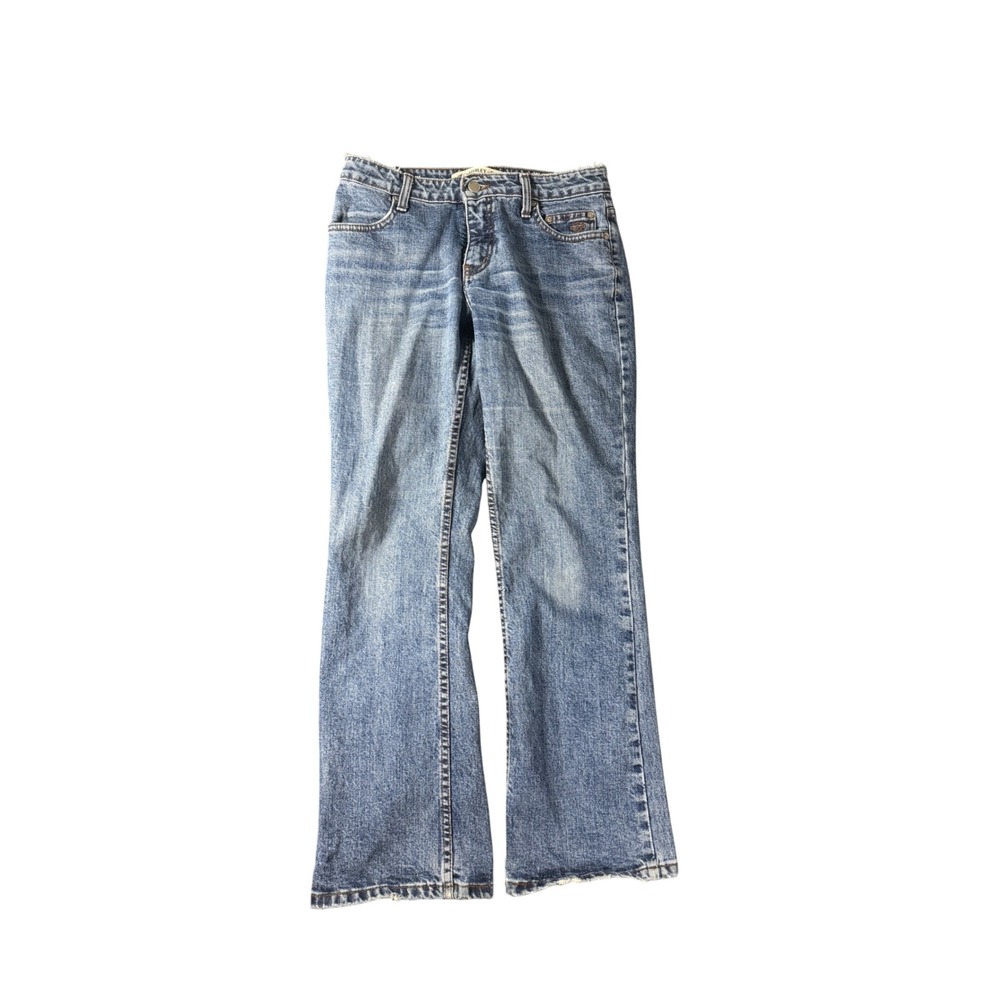 Harley-Davidson Womens Bootcut Jeans Medium Wash Denim Size 4P Vintage 2005